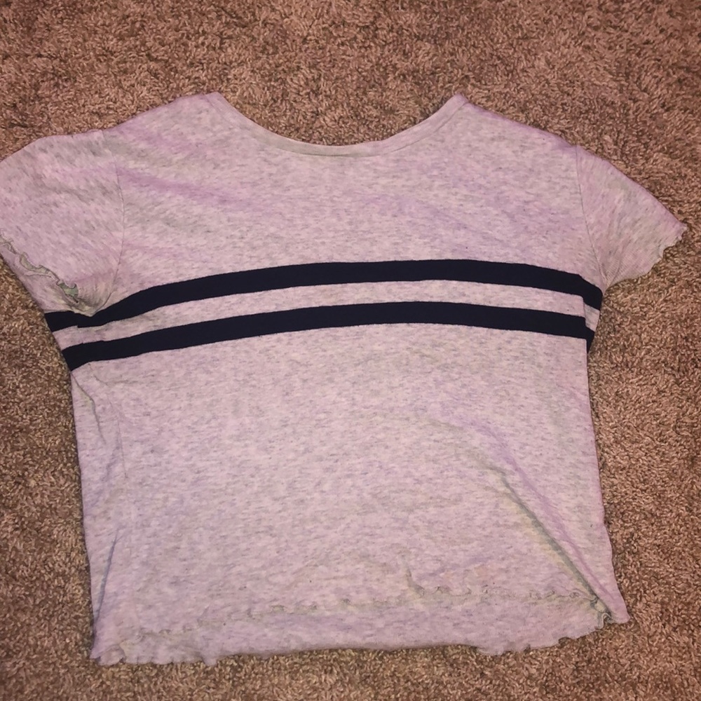 stripped brandy crop top